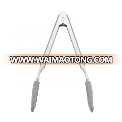 9inch Stainless Steel Silicone Food Tong with Auto Lock